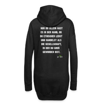 Chemises végétaliennes contre le bingo aux conneries anti-vegan - Sweat-shirt à capuche long Femme - noir - Dos