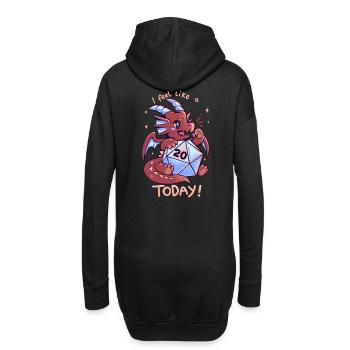 Ich fühle mich heute wie eine 20 - Hoodie-Kleid - Schwarz - Hinten