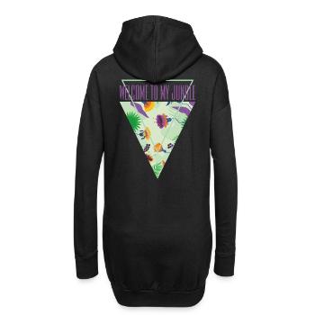 Bienvenue dans la jungle - Sweat-shirt à capuche long Femme - noir - Dos