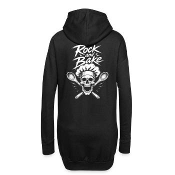 Rock and Bake Skull Motif - Hoodie Dress - black - Back