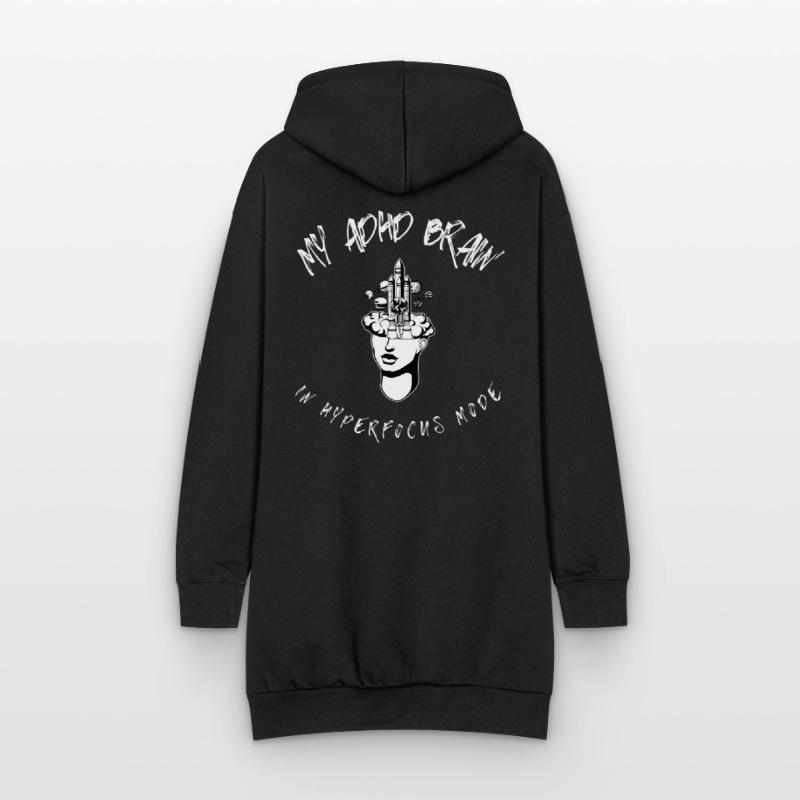 ADHD brain in hyperfocus mode funny tech nerd Hoodie Dress
