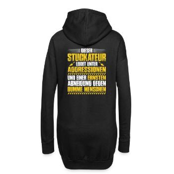 Stuckateur Gipser Stukkateur Verputzer Geschenk - Hoodie-Kleid - Schwarz - Hinten