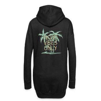 Urlaub Palmen Strand Sommer Palme Good vibes only - Hoodie-Kleid - Schwarz - Hinten