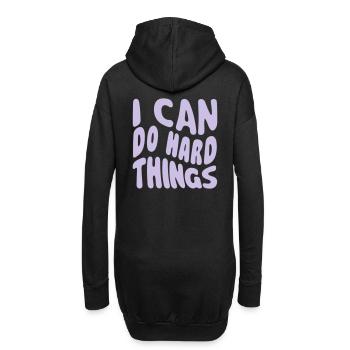 Je peux faire des choses difficiles - Sweat-shirt à capuche long Femme - noir - Dos