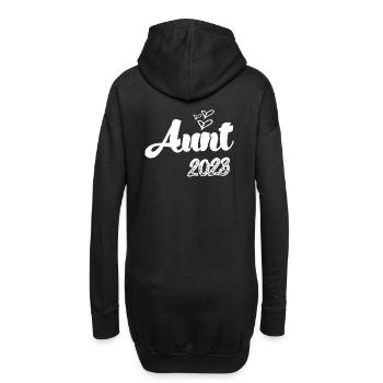 Tante 2023 fragen Godi fragen Taufe Baby - Hoodie-Kleid - Schwarz - Hinten