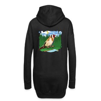Vogel Stieglitz Eleganter Tierschutz - Hoodie-Kleid - Schwarz - Hinten