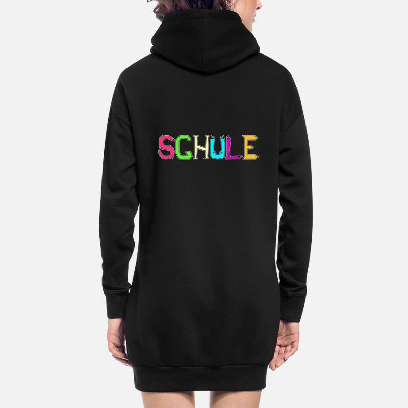 Schule Schriftzug bunt - Schule oder Freilerner Hoodie-Kleid