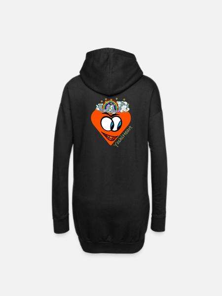 YoshiHeart - Edition 1 - Herz orange - Hoodie-kjole - sort