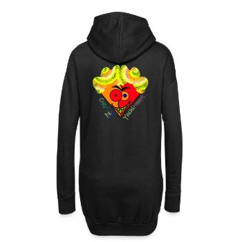 Crazy YoshiHeart - Edition 2 - Das verrückte Herz - Hoodie-Kleid - Schwarz - Hinten