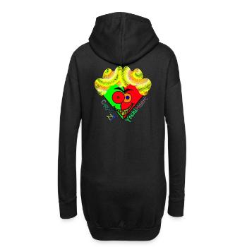 Crazy YoshiHeart - Edition 2 - Das verrückte Herz - Hoodie-Kleid - Schwarz - Hinten