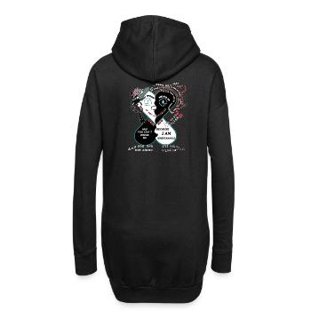 Yoshiheart Human - Michael - You are not alone - Hoodie-Kleid - Schwarz - Hinten