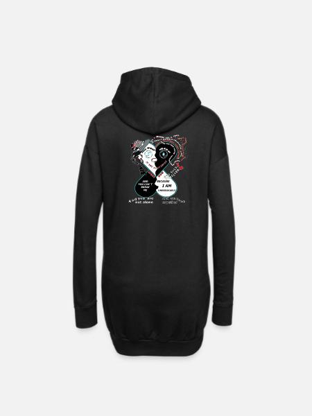 Yoshiheart Human - Michael - You are not alone - Hoodie-Kleid - Schwarz