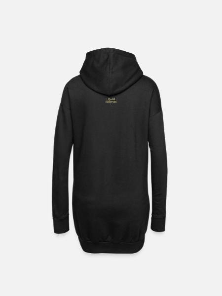 Inspirierendes Design mit Zitat - Hoodie-Kleid - Schwarz
