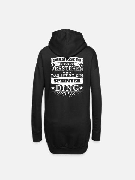 Sprinter Ding - Hoodie-Kleid - Schwarz