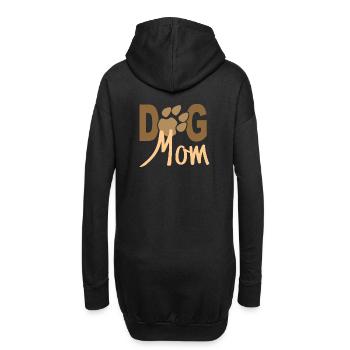 C’est maman. Ma mère de chien. - Sweat-shirt à capuche long Femme - noir - Dos
