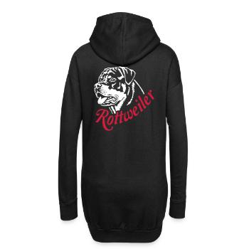 569 Rottweiler Rüde - Hoodie-Kleid - Schwarz - Hinten