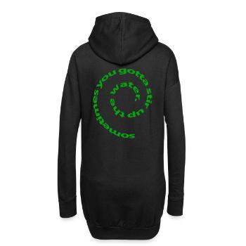 Wassertyp Design inspirierendes Zitat manchmal - Hoodie-Kleid - Schwarz - Hinten