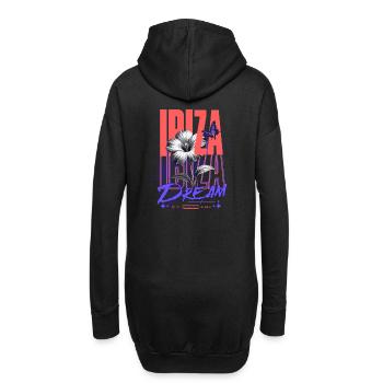 Ibiza Dream Streetwear - Hoodie-Kleid - Schwarz - Hinten