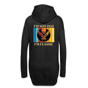 Ich bin nicht alt, ich bin ein Klassiker-Schrauber - Hoodie-Kleid - Schwarz - Hinten