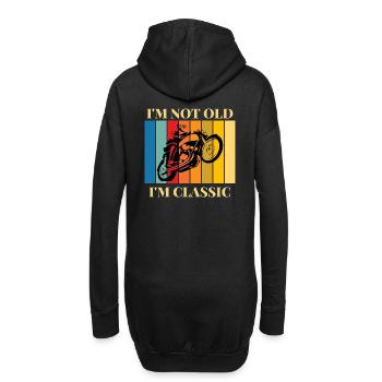 Je ne suis pas vieux, je suis un motard classique - Sweat-shirt à capuche long Femme - noir - Dos