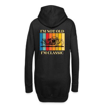 1Ich bin nicht alt, ich bin ein Klassiker-Biker - Hoodie-Kleid - Schwarz - Hinten