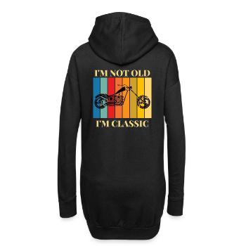 Je ne suis pas vieux, je suis un motard classique - Sweat-shirt à capuche long Femme - noir - Dos