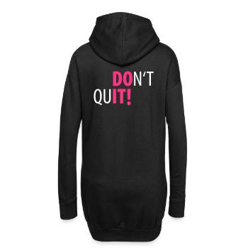 Do It! Don't Quit! Sport Motivation - Hoodie-Kleid - Schwarz - Hinten