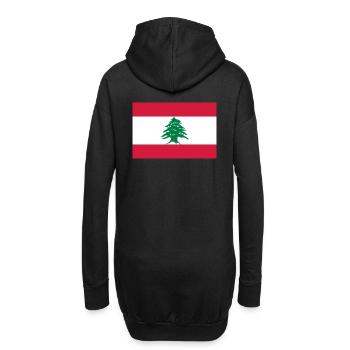 Drapeau national du Liban - Sweat-shirt à capuche long Femme - noir - Dos