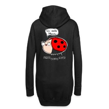 Ich heiße Marvin MP - Hoodie-Kleid - Schwarz - Hinten