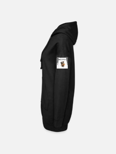 Dog  - Sweat-shirt à capuche long Femme - noir - Gauche