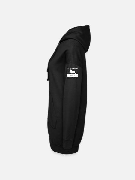 Spruch 10 mit Pferd 1 weiß - Hoodie-Kleid - Schwarz - Links
