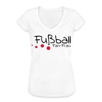 fußball - Frauen Vintage T-Shirt - Weiß - Vorne