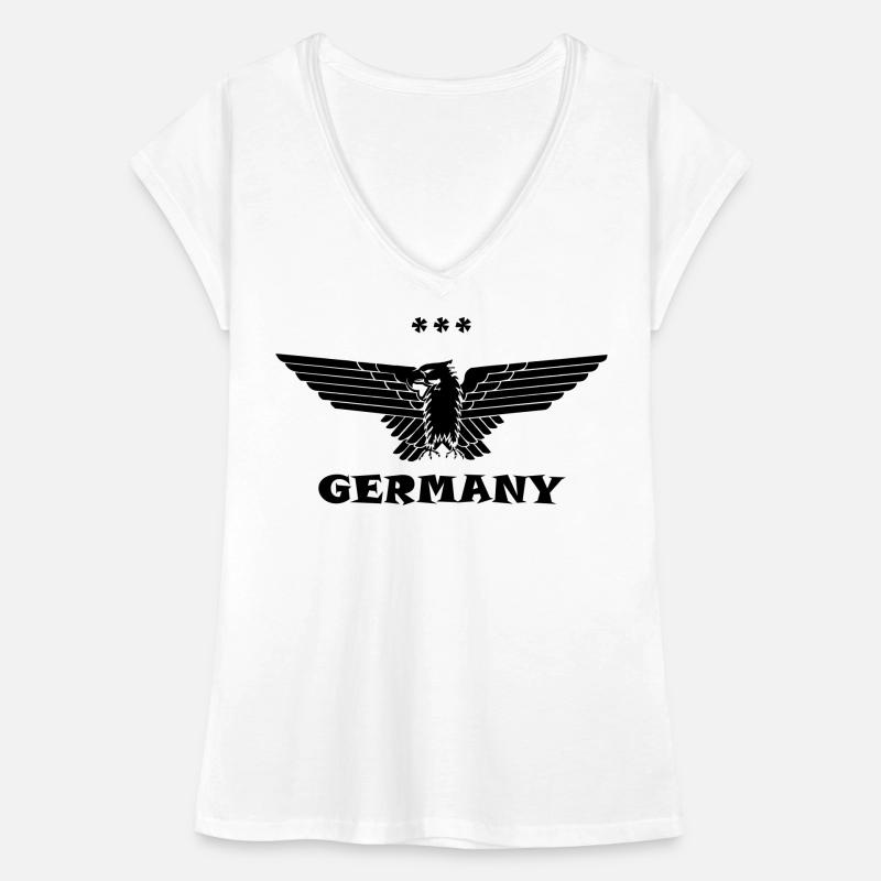 Deutsdchland Adler Germany black Frauen Vintage T-Shirt