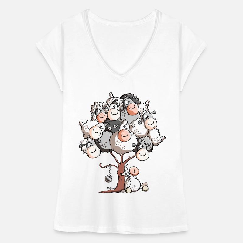 Funny Sheep Tree Women's Vintage T-Shirt