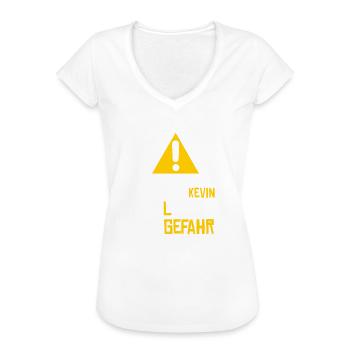 Ich heiße Kevin - Frauen Vintage T-Shirt - Weiß - Vorne