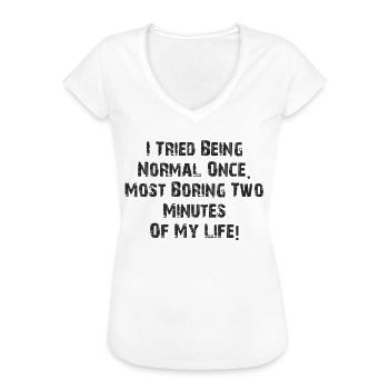 TDAH - T-shirt vintage Femme - blanc - Devant - Danielle (179cm)