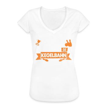 Kegeln Keine Zeit Die Kegelbahn Ruft Geschenk - Frauen Vintage T-Shirt - Weiß - Vorne
