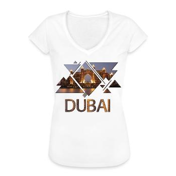 Dubai Émirats Arabes Unis The Palm - T-shirt vintage Femme - blanc - Devant - Danielle (179cm)