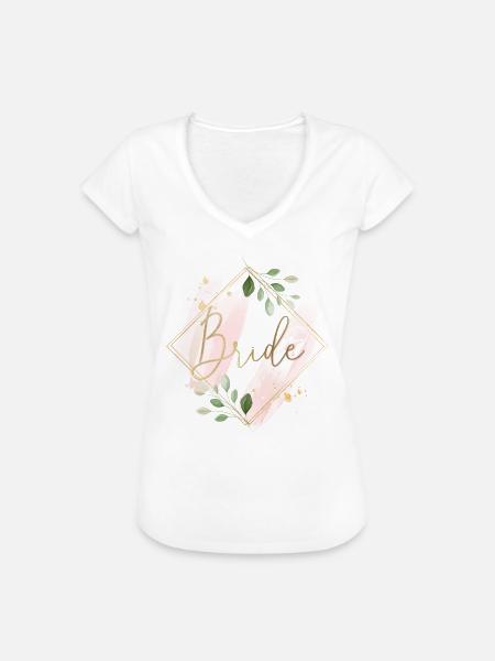 Pink Eukalyptus - Bride - Frauen Vintage T-Shirt - Weiß