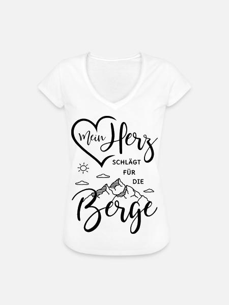 Berge - Frauen Vintage T-Shirt - Weiß