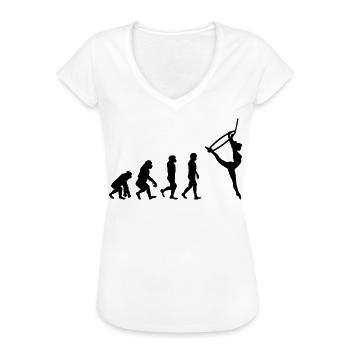 Cerceau aérien Lyra Silk Circus Acrobatie Évolution - T-shirt vintage Femme - blanc - Devant - Danielle (179cm)