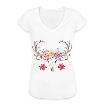 Trachtenshirt Damen In mei Dirndl kumm i nimma nei - Frauen Vintage T-Shirt - Weiß - Vorne