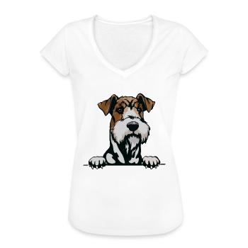 Kromfohrlander Hund für spähende Hundeliebhaber - Frauen Vintage T-Shirt - Weiß - Vorne