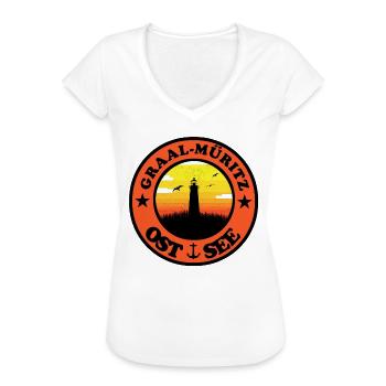 Leuchtturm Ostsee Graal Müritz - Frauen Vintage T-Shirt - Weiß - Vorne - Danielle (179cm)