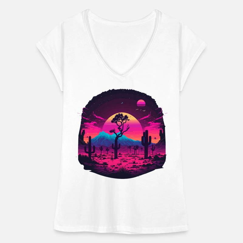 Rote Sonne Frauen Vintage T-Shirt