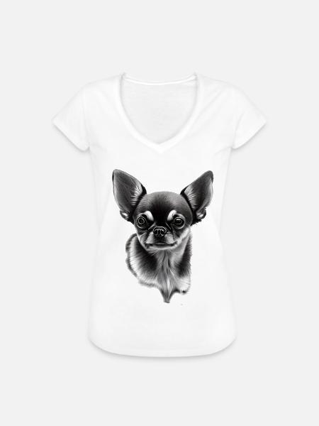 Chihuahua Kurzhaar - Frauen Vintage T-Shirt - Weiß