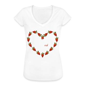 Erdbeerwoche Menstruation Blutung Endometriose - Frauen Vintage T-Shirt - Weiß - Vorne