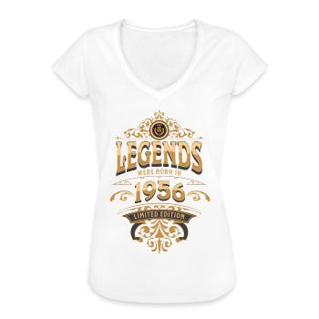 1956 Legende Geburtstag 1956 Geburtsjahr - Frauen Vintage T-Shirt - Weiß - Vorne