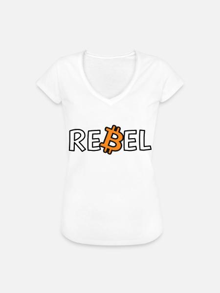 Bitcoin Rebel Kryptowährung Enthusiast T-Shirt - Frauen Vintage T-Shirt - Weiß