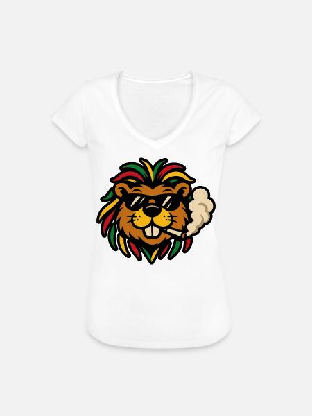 Reggae Bobr – Rasta Bober - Frauen Vintage T-Shirt - Weiß